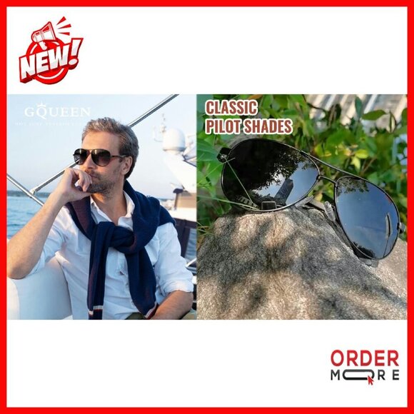 Polarized Military Pilot Sunglasses UV400 Spring Hinges Lightweight main image 6